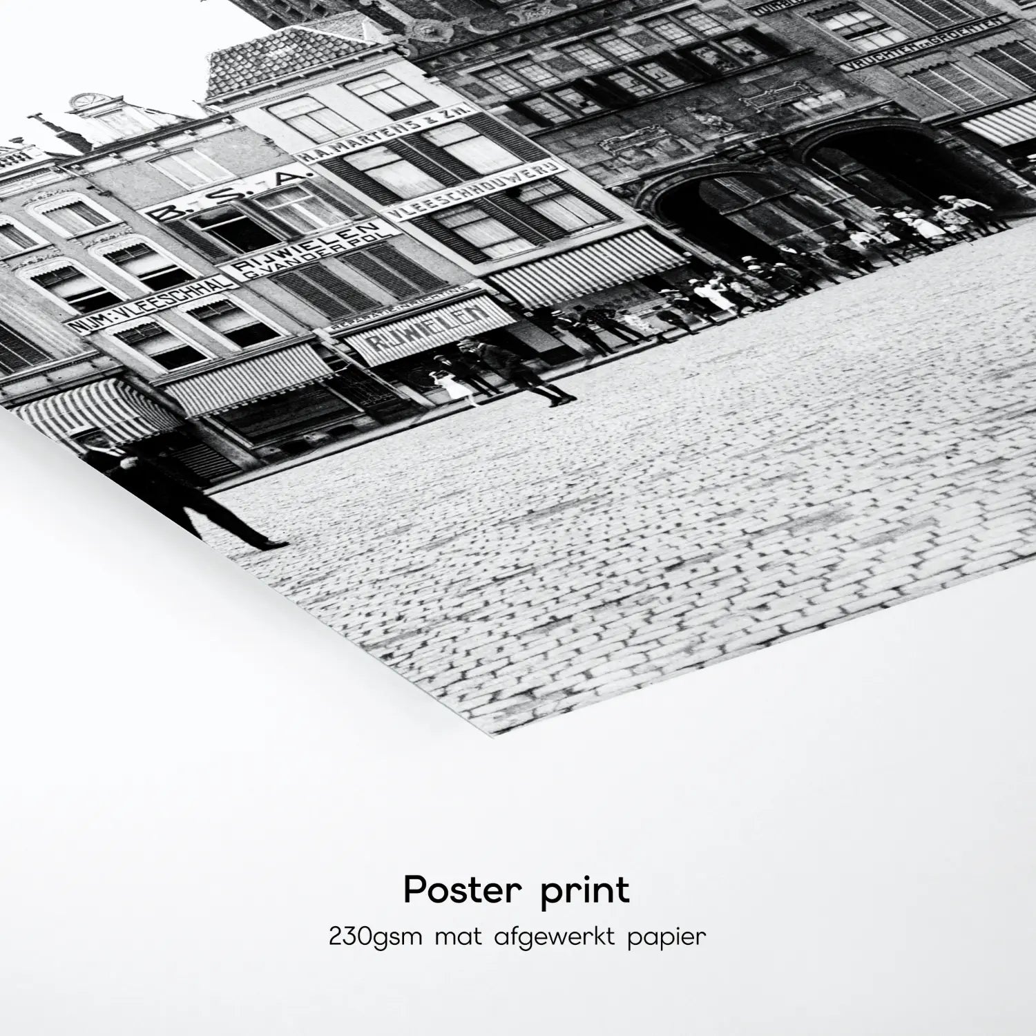 Historische foto poster: Op de grote markt, Nijmegen (1910)