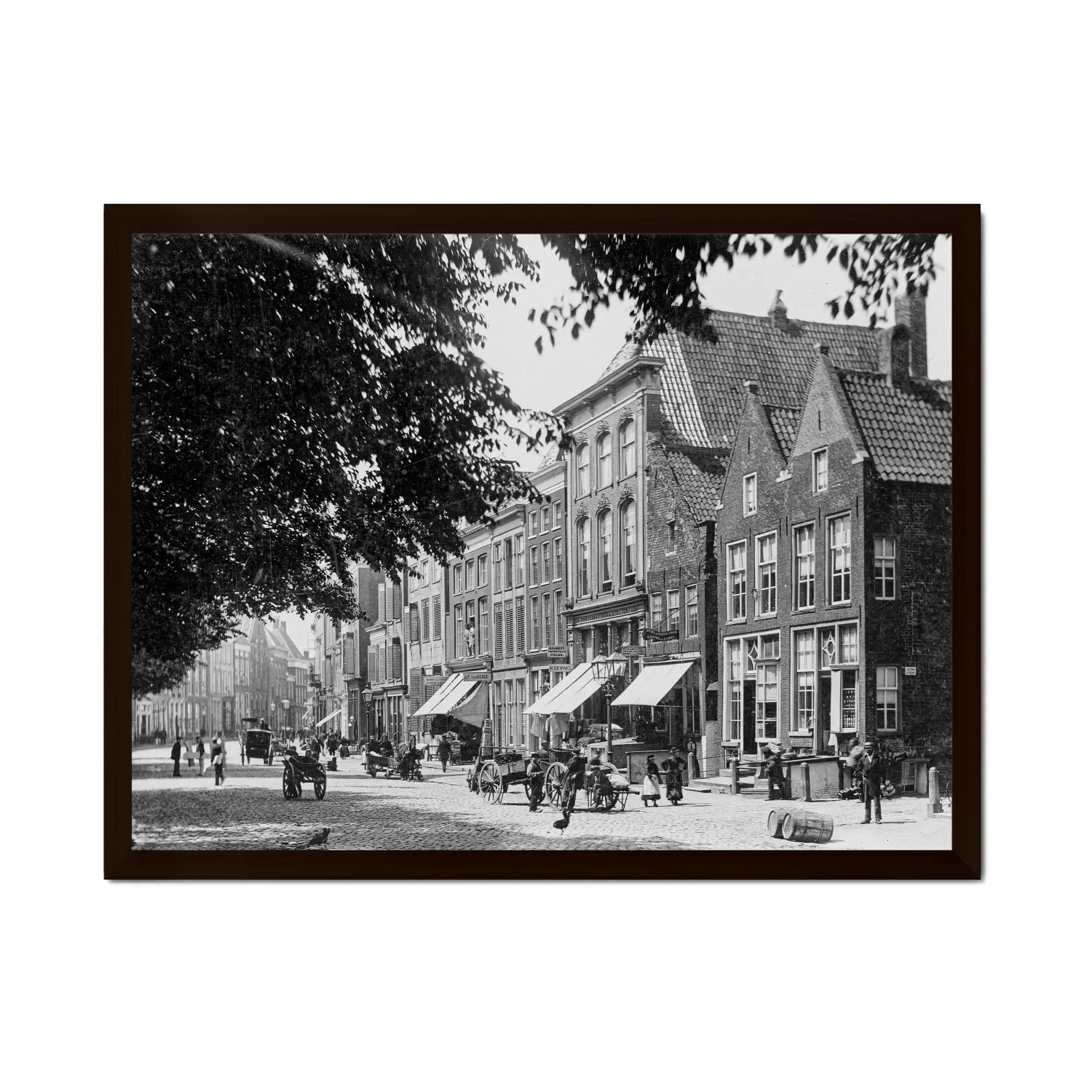 Historische foto poster: Atelier Kramer aan het Akerkhof, Groningen (ca. 1885)