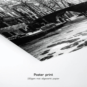 Weesbrug in de winter | Utrecht | ca. 1950 — poster print