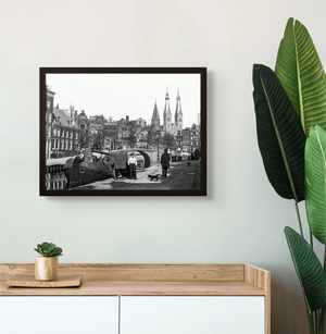 Historische foto poster van Jacob Olie: Langs de Lindengracht, Amsterdam (1893)