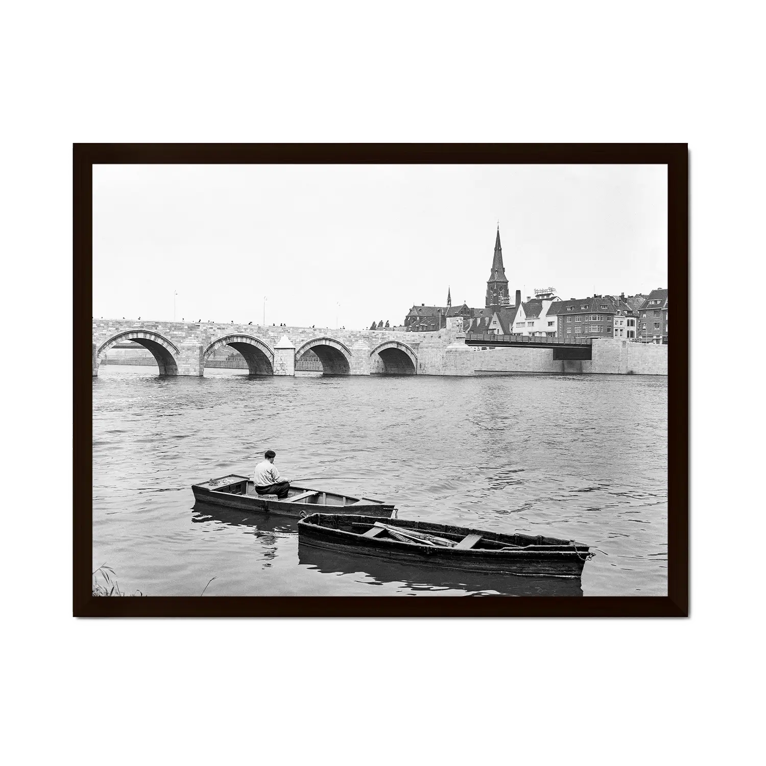 Sint Servaasbrug en Wyck | Maastricht | 1955 — ingelijste poster