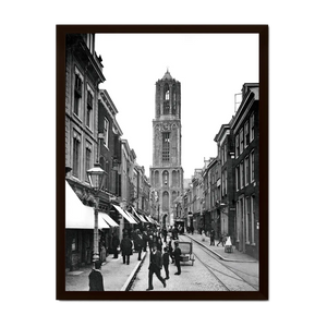 Historische foto poster: Drukte in de zadelstraat, Utrecht (1896)