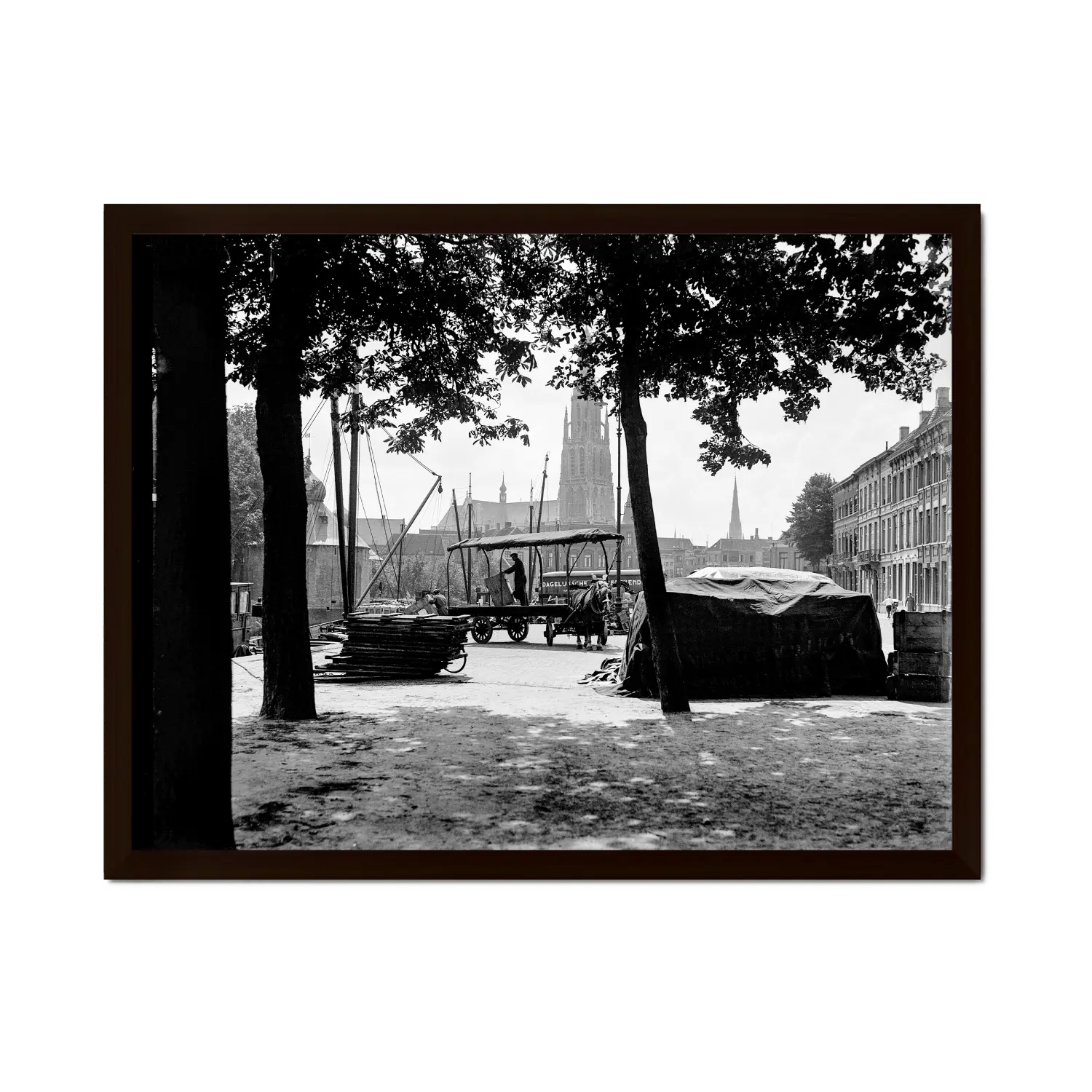 Historische foto poster: Lossen bij de Spanjaardsgat, Breda (1936)