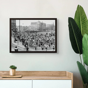 Historische foto poster: Damrace, Amsterdam (1986)
