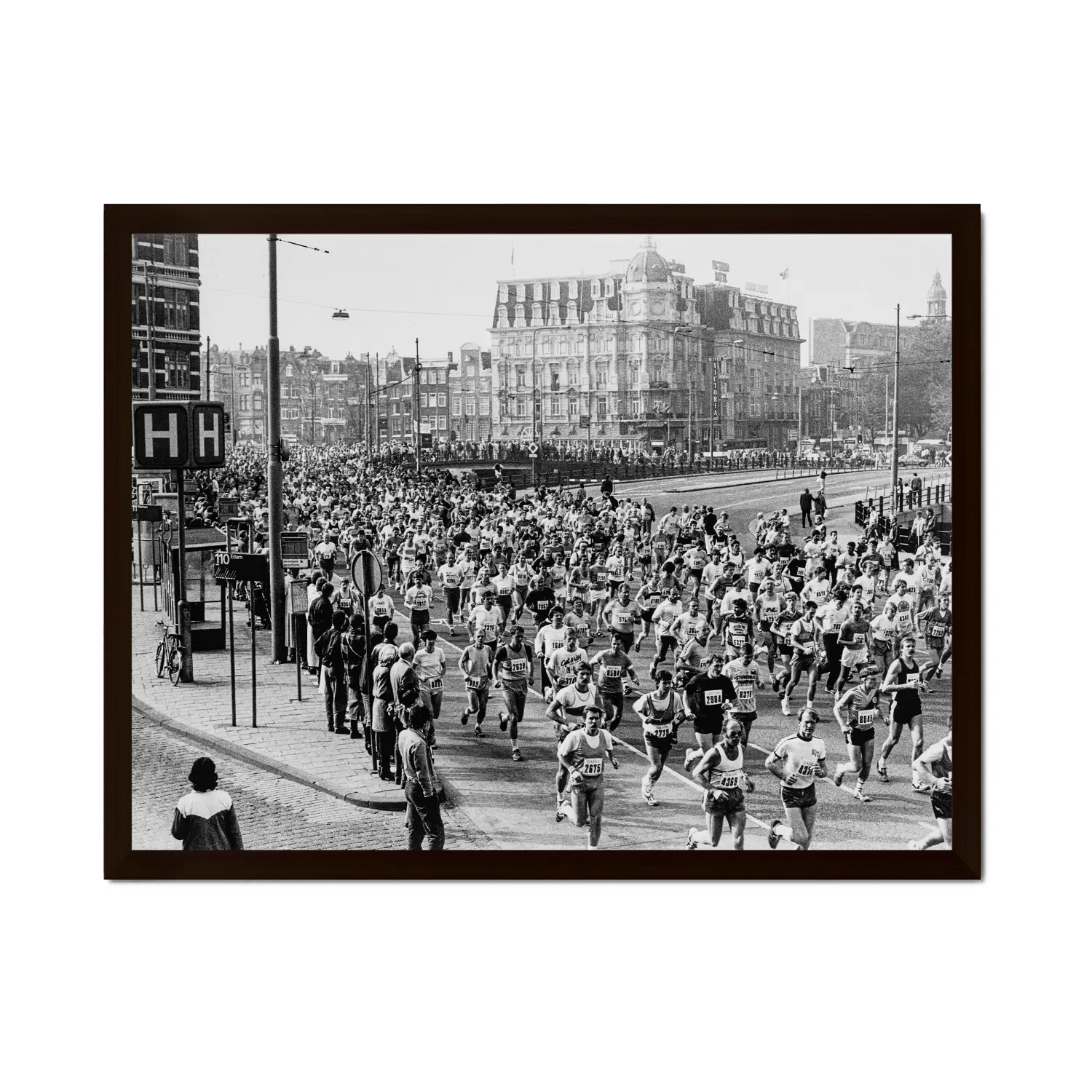 Historische foto poster: Damrace, Amsterdam (1986)