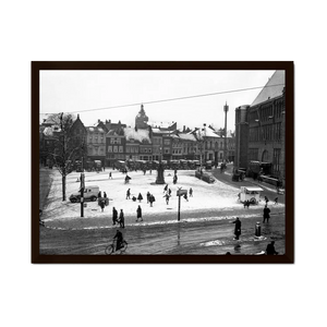 De Neude in de sneeuw | Utrecht | ca. 1930 — ingelijste poster