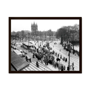 Historische foto poster: Drukte op Centraal Station, Amsterdam (1955)
