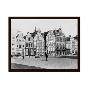 Gevels aan de Grote Markt | Groningen | ca. 1890 — ingelijste poster