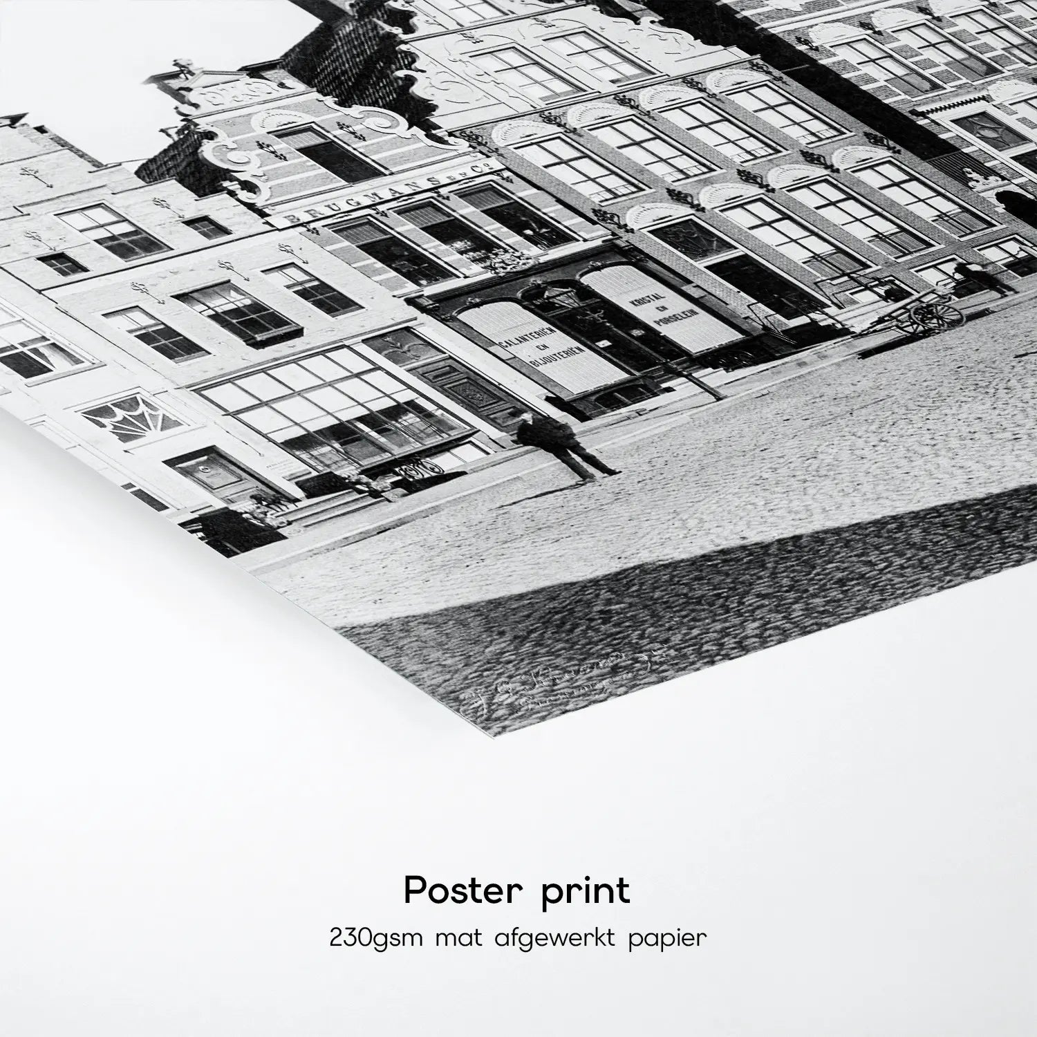 Gevels aan de Grote Markt | Groningen | ca. 1890 — poster print