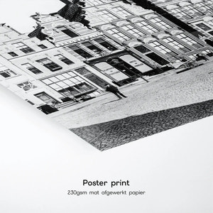 Gevels aan de Grote Markt | Groningen | ca. 1890 — poster print