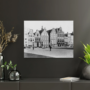 Gevels aan de Grote Markt | Groningen | ca. 1890 — aan de muur