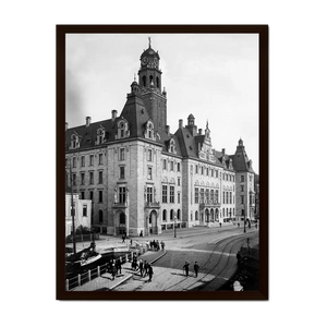 Het nieuwe stadhuis aan de Coolsingel | Rotterdam | 1920 — ingelijste poster