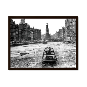 Historische foto poster: Ijs op de binnenamstel, Amsterdam (1955)