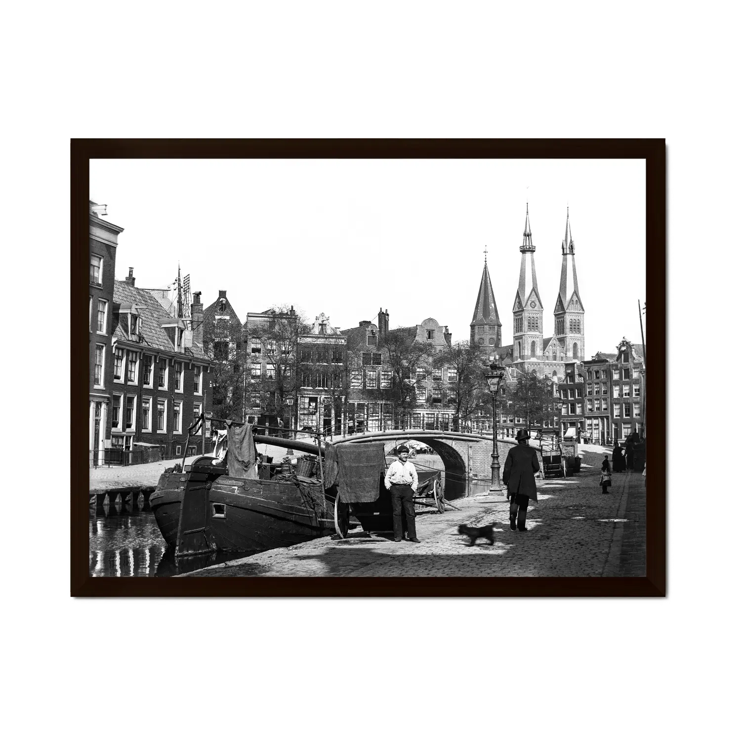 Historische foto poster van Jacob Olie: Langs de Lindengracht, Amsterdam (1893)