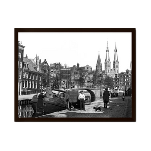 Historische foto poster van Jacob Olie: Langs de Lindengracht, Amsterdam (1893)