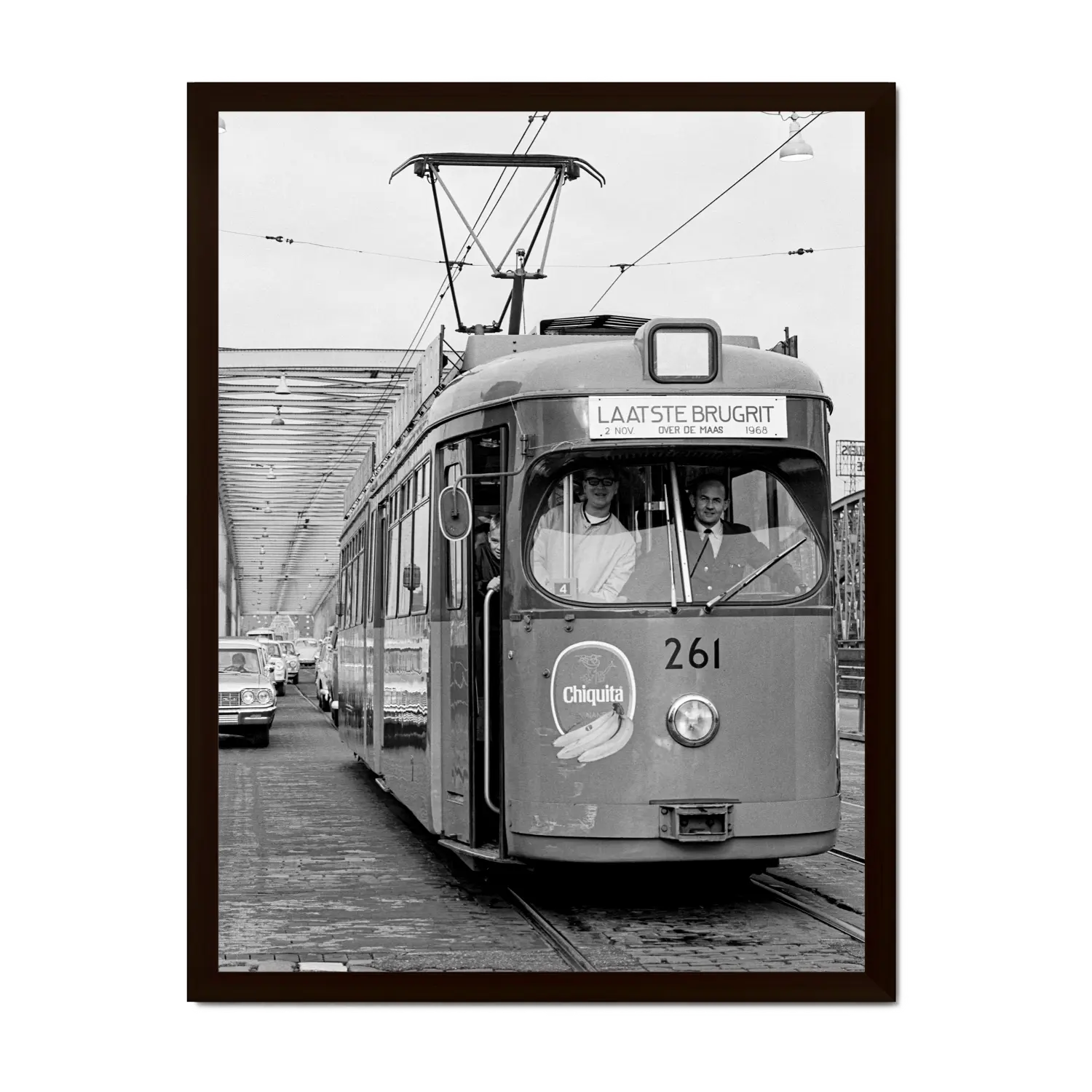 Historische foto poster: De laatste tram, Rotterdam (1968)