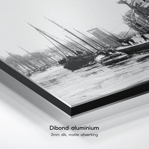 Noorderhaven in de winter | Groningen | ca. 1906 — dibond aluminium print