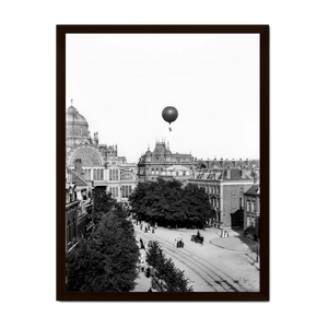 Historische foto poster van Jacob Olie: Ballonvaart bij het Paleis voor Volksvlijt, Amsterdam (1893)