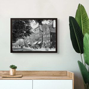 Historische foto poster: Atelier Kramer aan het Akerkhof, Groningen (ca. 1885)
