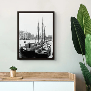 Historische foto poster van Breitner, G. H.: Prins Hendrikkade te winter, Amsterdam (1907)