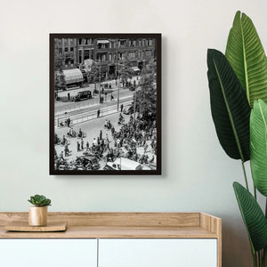 Historische foto poster: Drukte op de Coolsingel, Rotterdam (1938)