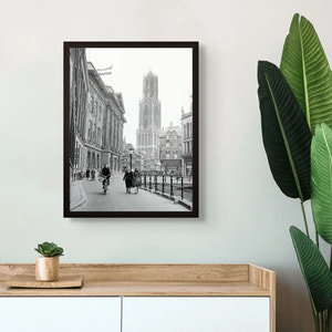 Historische foto poster: Op de Oudegracht, Utrecht (1954)