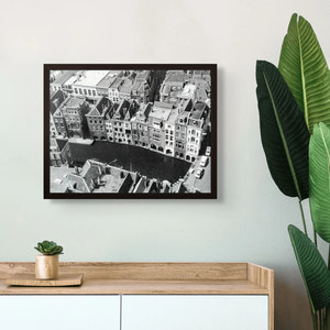 Historische foto poster: Zicht op de Lijnmarkt, Utrecht (1974)