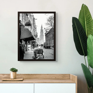 Historische foto poster: Zicht op de Martinitoren, Groningen (1939)