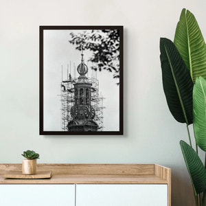 Historische foto poster: Renovatie aan de munttoren, Amsterdam (1967)