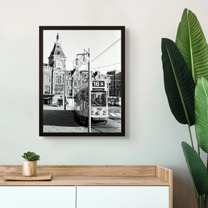 Historische foto poster: Lijn 16 Stadionplein, Amsterdam (1980)