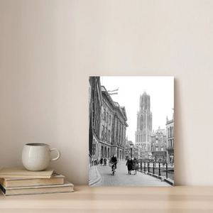 Historische foto poster: Op de Oudegracht, Utrecht (1954)