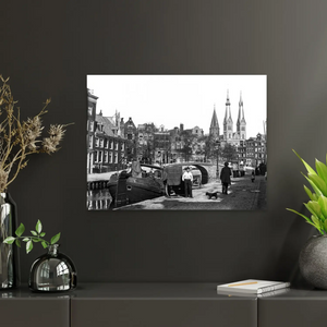 Historische foto poster van Jacob Olie: Langs de Lindengracht, Amsterdam (1893)