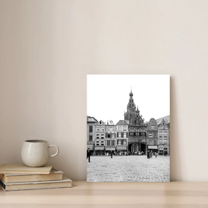Historische foto poster: Op de grote markt, Nijmegen (1910)