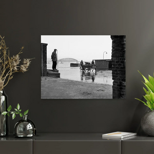 Historische foto poster: Een overstroomde Waal, Nijmegen (1952)