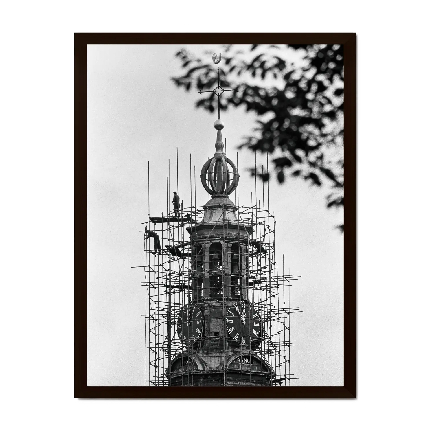 Historische foto poster: Renovatie aan de munttoren, Amsterdam (1967)