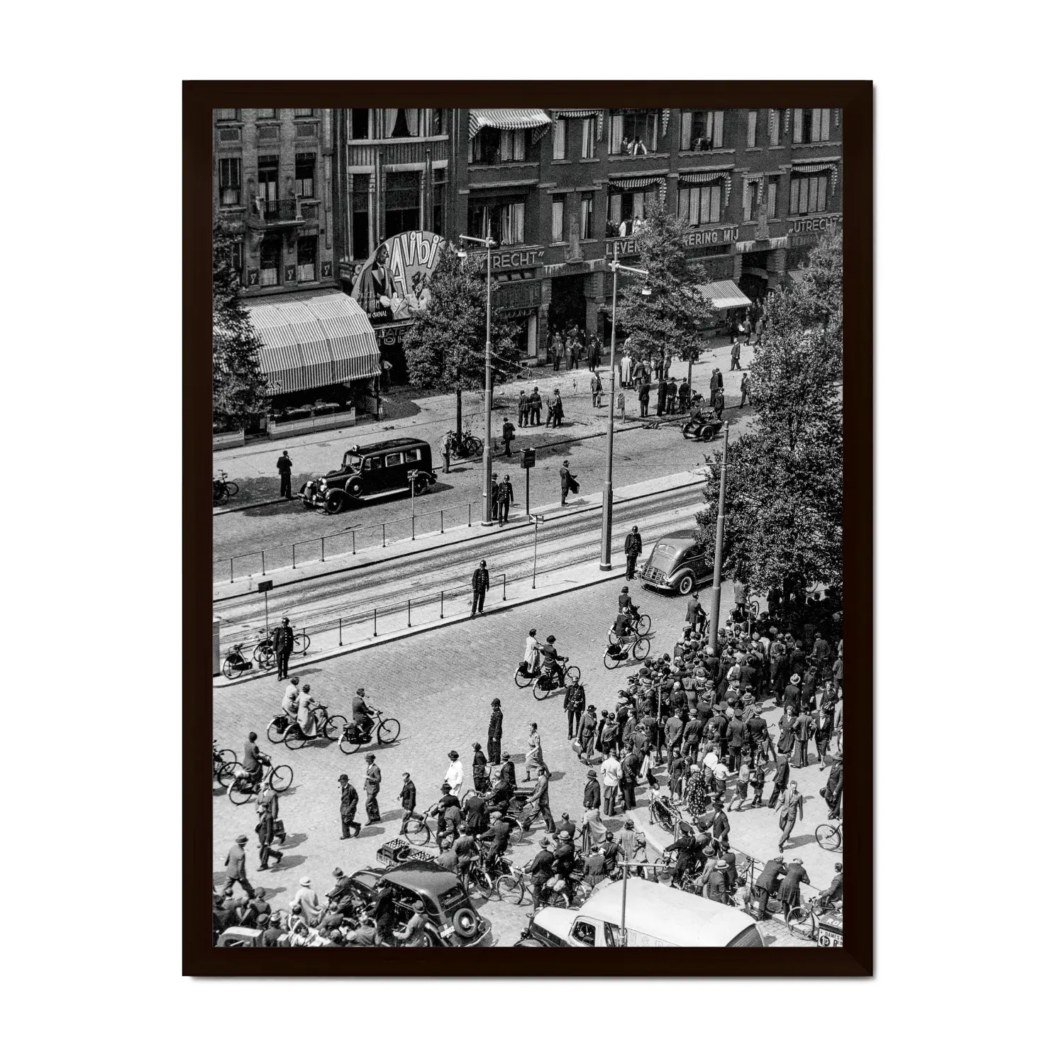 Historische foto poster: Drukte op de Coolsingel, Rotterdam (1938)