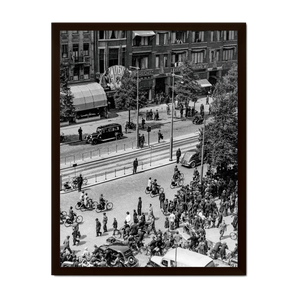 Historische foto poster: Drukte op de Coolsingel, Rotterdam (1938)