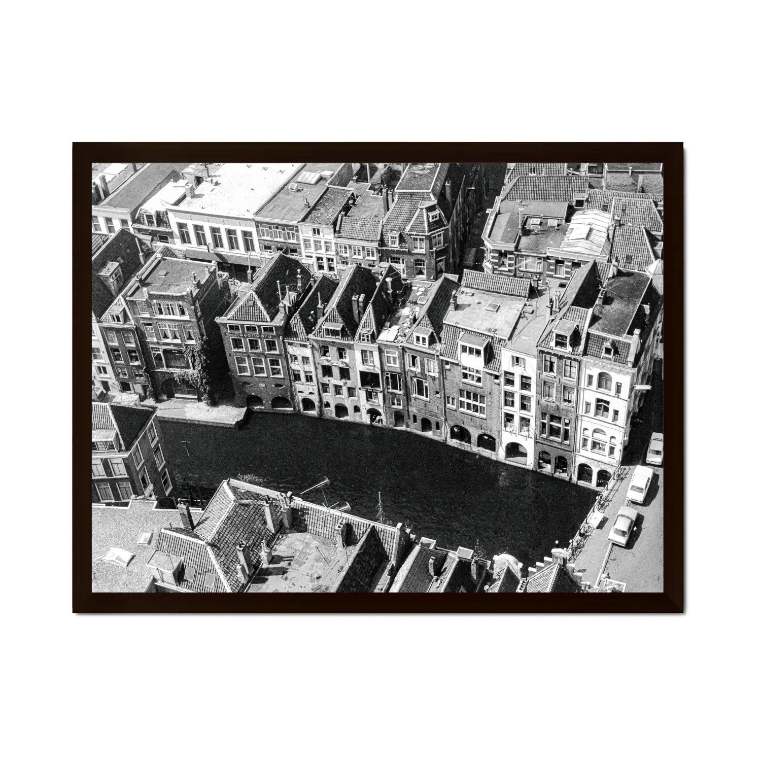 Historische foto poster: Zicht op de Lijnmarkt, Utrecht (1974)