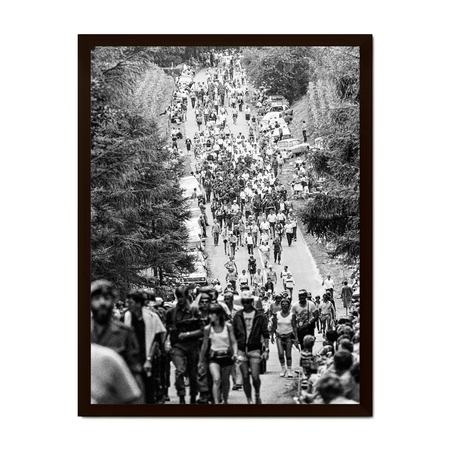 Historische foto poster: Wandelaars op de Zevenheuvelenweg, Nijmegen (1982)
