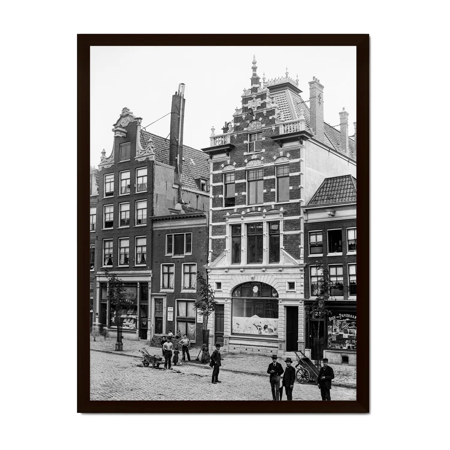 Historische foto poster van Jacob Olie: Volkskoffiehuis aan de Rozengracht, Amsterdam (1891)